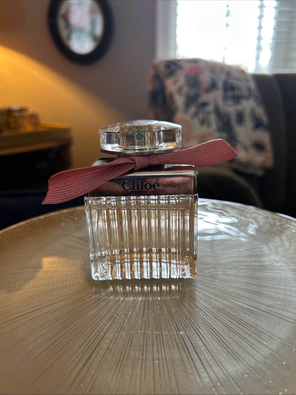 SOLD**Chloé Eau Roses Bottle with Pink Bow